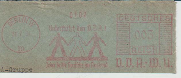 AFS-Ausschnitt,  Berlin, Unterstützt den V.D.A., 31.7.37