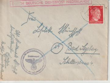 DDP Niederlande, Mi. 788 Nijmegen 10.6.44, DS Der Reichskommissar für die besetzten niederländischen Gebiete