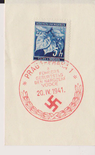 SST PRAG / PRAHA, Führers Geburtstag, 20 IV:41, auf Vorlage Mi. 20