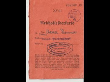 Reichskleiderkarte, Prebensdorf
