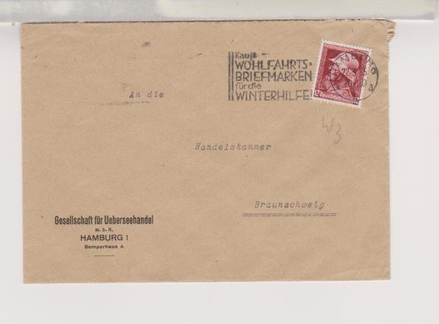 MWS Hamburg 22.3.35, Kauft Wohlfahrts-Briefmarken für die Winterhilfe